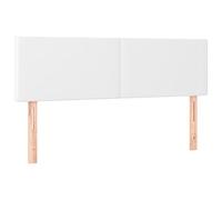 mtlskopl Lot de 2 têtes de lit en cuir synthétique blanc - 144 x 5 x 78/88 cm - Dossier rembourré réglable en hauteur - Pour chambre à coucher, lit à sommier tapissier et lit double