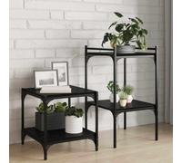 mtlskopl Lot de 4 étagères murales flottantes noires en bois composite épais 40 x 40 x 1,5 cm Étagère murale flottante moderne minimaliste pour livres et décoration dans le salon, la chambre, le