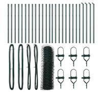 mtlskopl Lot de poteaux de clôture - 50 m x 0,6 m - Design moderne - Robuste et durable - En acier PVC - Vert - Pour jardin, terrasse, balcon et cour