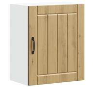 mtlskopl Lucca Armoire murale de cuisine en bois de chêne artisanal, 50 x 31 x 60 cm, montage mural, avec portes en verre, peu encombrant, multifonction, pour cuisine, salle à manger et couloir