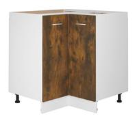 mtlskopl Lyon Armoire de cuisine en bois dérivé du bois fumé 75,5 x 75,5 x 81,5 cm Armoire polyvalente avec beaucoup d'espace de rangement, robuste et moderne pour cuisine, salle à manger, bureau et