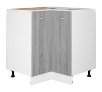 mtlskopl Lyon Armoire de cuisine grise Sonoma en bois 75,5 x 75,5 x 81,5 cm Grand espace de rangement Étagère à magazines Design moderne robuste et durable pour cuisine, restaurant, hôtel, bureau
