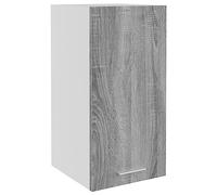mtlskopl Lyon Armoire suspendue en bois avec façade en verre - Design moderne avec deux étagères - Robuste - Convient pour cuisine, couloir et salle de bain - Gris Sonoma - 29,5 x 31 x 60 cm