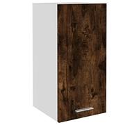 mtlskopl Lyon Armoire suspendue en bois de chêne fumé 60 cm de haut avec élément en verre Design moderne Grand espace de rangement pour cuisine, couloir et salle à manger