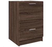 mtlskopl Meuble de lavabo 40 x 37 x 59 cm - Aspect chêne marron - En matériau dérivé du bois - Armoire de salle de bain moderne avec tiroir et compartiment ouvert - Meuble de salle de bain peu