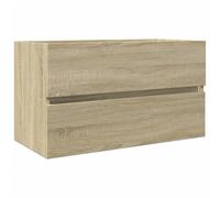 mtlskopl Meuble de lavabo en chêne Sonoma - 80 x 38,5 x 45 cm - Design moderne avec beaucoup d'espace de rangement pour petites salles de bain - Ensemble de meubles de salle de bain - Toilettes