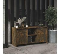 mtlskopl Meuble TV en bois de chêne fumé 102 x 37,5 x 52,5 cm - Design minimaliste avec beaucoup d'espace de rangement - Commode TV moderne pour salon et chambre à coucher