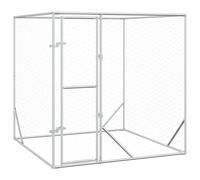 mtlskopl Niche pour chien - 2 x 2 x 2 m - Enclos d'extérieur en acier galvanisé - Parc stable avec porte verrouillable - Roue libre spacieuse pour chiens et petits animaux dans le jardin