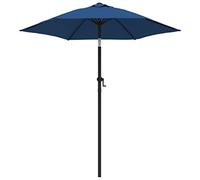 mtlskopl Parasol de Jardin Inclinable à Manivelle Bleu 200x224 cm