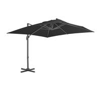 mtlskopl Parasol Déporté 300x300 cm Anthracite Aluminium Orientable 360