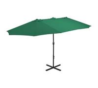 mtlskopl Parasol Double de Jardin 460x270 cm avec Manivelle mât Alu Vert
