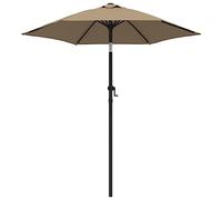 mtlskopl Parasol Inclinable avec Manivelle Jardin Terrasse Taupe 200x224 cm