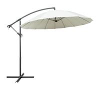 mtlskopl Parasol Suspendu 3m avec Mât Aluminium et Manivelle Sable