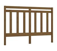 mtlskopl Paroi arrière de lit en pin massif marron miel - 126 x 4 x 100 cm - Design moderne - Robuste et durable - Pour chambre à coucher, chambre d'adolescent et d'amis