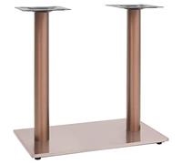 mtlskopl Pied de table de bistrot en acier inoxydable et laiton - 70 x 40 x 72 cm - Design industriel - Pied de table robuste et facile à monter - Pour cuisine, salle à manger ou café