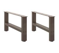 mtlskopl Pieds de table basse 60 x 30 cm en acier revêtu par pulvérisation - Design moderne avec pieds de nivellement réglables - Pieds de meubles robustes pour salon, bureau, couloir