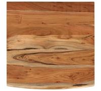mtlskopl Plateau de lavabo 60 x 60 cm en bois d'acacia massif - Plan de travail carré avec bord naturel pour lavabo de salle de bain, planche en bois robuste pour meuble de lavabo à faire soi-même