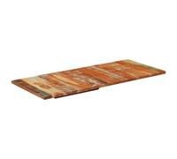 mtlskopl Plateau de salle à manger en bois recyclé - 140 x 60 cm - Bois massif - 25-27 mm - Avec 2 supports en bois - Table à manger rustique pour cuisine, salle à manger, balcon et bureau à domicile