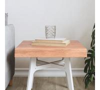 mtlskopl Plateau de table d'angle 40 x 40 cm en bois massif chêne naturel laqué pour cuisine, balcon et salle à manger