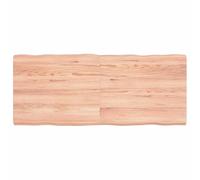 mtlskopl Plateau de table en bois massif 120 x 50 cm avec bord naturel, en bois de chêne laqué, pliable, plateau de table moderne pour salle à manger, cuisine, balcon et bureau à domicile