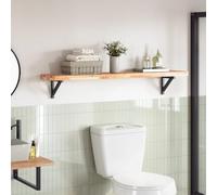 mtlskopl Plateau de table en bois massif d'acacia 160 x 30 x 4 cm non traité pour balcon, cuisine, bureau, salle à manger