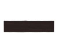 mtlskopl Plateau de table en chêne - 220 x 50 x 2-4 cm - En bois massif - Marron foncé - Pliable - Avec bord d'arbre - Fait à la main - Pour salle à manger, balcon, cuisine, bureau et bureau