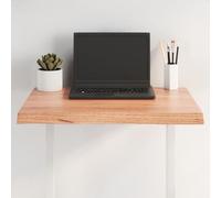 mtlskopl Plateau de table en chêne 60 x 40 x (2-4) cm avec bord d'arbre en bois massif laqué pour cuisine, salle à manger, balcon, table basse DIY, projet de cuisine, petite table de cuisine