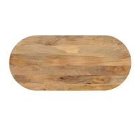 mtlskopl Plateau de table ovale en bois de manguier 80 x 40 x 2,5 cm - Bois massif robuste avec finition naturelle - Table à manger peu encombrante pour cuisine, salle à manger ou balcon