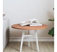 mtlskopl Plateau de table rond 50 cm en hêtre massif laqué 1,5 cm d'épaisseur Design moderne robuste et durable pour table de bar, cuisine, balcon, salle à manger ou projet de meubles DIY