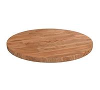mtlskopl Plateau de table rond en chêne marron clair 30 cm - Bois massif laqué - Design rustique moderne - Pour table basse, table d'appoint, table de balcon, cuisine, salle à manger - Peu encombrant