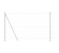 mtlskopl Poteaux de clôture en acier galvanisé - 2500 x 150 cm - Design rectangulaire moderne - Robuste et durable - Pour jardin, terrasse, balcon - Brise-vue