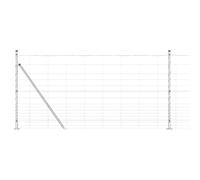 mtlskopl Poteaux de clôture galvanisés - 25 x 1,2 m - Design moderne - Éléments de clôture robustes pour jardin, balcon, terrasse, clôture de pâturage - Brise-vue pour l'extérieur et l'extérieur