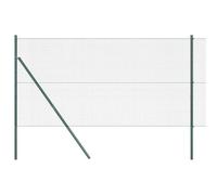 mtlskopl Poteaux de clôture vert 50 m x 1,2 m en acier avec filet de 19 x 19 mm et PVC - Kit d'extérieur robuste pour jardin, balcon et terrasse - Design moderne et longue durée de vie - Protection