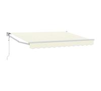 mtlskopl Store Banne Rétractable Motorisé Extérieur Crème 3,5 x 2 m | Ombrage élégant pour jardin et balcons avec structure solide en aluminium et commande flexible à manivelle ou bouton.
