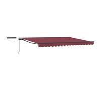 mtlskopl Store enrouleur électrique extensible - 4 x 3 m - Bordeaux - Anthracite - Modèle semi-cassette avec télécommande - Structure robuste en aluminium - Design moderne - Pour terrasse, balcon et