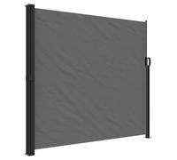 mtlskopl Store latéral extensible 180 x 500 cm - Brise-vue et protection contre le vent pour balcon, terrasse et jardin - Cadre robuste en acier et aluminium - Couleur : anthracite