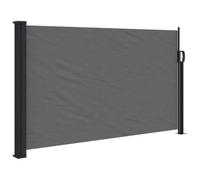 mtlskopl Store latéral extensible anthracite 117 x 300 cm, brise-vue pour balcon, terrasse et jardin, cloison flexible pour l'intérieur et l'extérieur, cadre robuste en acier et aluminium
