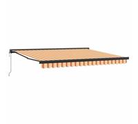 mtlskopl Store Rétractable Extérieur 400x300x165 cm Jaune Orange | Protection solaire flexible pour terrasse et jardin avec mécanisme télescopique fluide et toile polyester résistante aux UV.