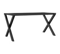 mtlskopl Structure de table basse - 70 x 30 x 43 cm - En acier noir - En forme de X - Revêtement par pulvérisation - Design moderne pour salon, couloir, bureau - Cadre de table DIY