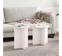 mtlskopl Table basse 41,5 cm en bois massif de pin blanc - Petite table d'appoint ronde - Design moderne et compact - Avec grain de bois naturel - Pour salon, chambre à coucher