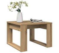 mtlskopl Table basse en chêne artisanal, 50 x 50 x 35 cm, en bois avec plateau de table robuste, design moderne, peu encombrante et durable, pour salon, chambre à coucher, couloir