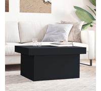 mtlskopl Table basse noire 100 x 55 x 40 cm en bois - Design moderne avec plateau coulissant et espace de rangement caché - Petite table d'appoint pour salon canapé d'angle