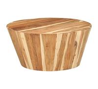 mtlskopl Table basse ronde en bois d'acacia massif Ø 65 x 31 cm