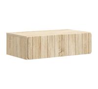 mtlskopl Table d'appoint murale en chêne Sonoma - 59 x 34,5 x 17 cm - Table flottante avec tiroir - Étagère murale moderne en bois pour salon, chambre à coucher et couloir - Charge maximale : 60 kg