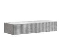 mtlskopl Table d'appoint murale - Gris béton - Étagère murale flottante avec tiroir en bois - Design moderne pour chambre à coucher et couloir - 87,5 x 34,5 x 17 cm