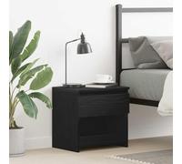 mtlskopl Table de chevet - Chêne noir - 40 x 30 x 39 cm - Avec tiroir et étagère - Moderne et robuste - Table de chevet compacte - Pour chambre à coucher, lit à sommier tapissier et chambre d'amis