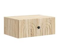 mtlskopl Table de Chevet Murale en Bois d'Ingénierie, Cabinet de Nuit Suspendu Chêne Sonoma avec 1 Tiroir, Petit Meuble de Rangement pour Chambre et Salon, 49 x 34,5 x 20 cm