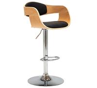 mtlskopl Tabouret de bar réglable en hauteur - Chaise de bar moderne en bois de buisson et cuir synthétique avec repose-pieds et vérin à gaz - Tabouret de comptoir rotatif pour cuisine, comptoir et