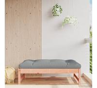 mtlskopl Tabouret de jardin, 120 x 84 x 30 cm, en sapin Douglas massif résistant aux intempéries, coussin d'assise rembourré, gris, meuble d'extérieur modulaire pour terrasse, balcon et petits jardins