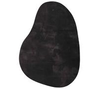 mtlskopl Tapis 160 x 230 cm noir polyester - Tapis de salon moderne lavable et antidérapant - Tapis doux pour chambre à coucher, couloir et salle à manger - Série HUARTE